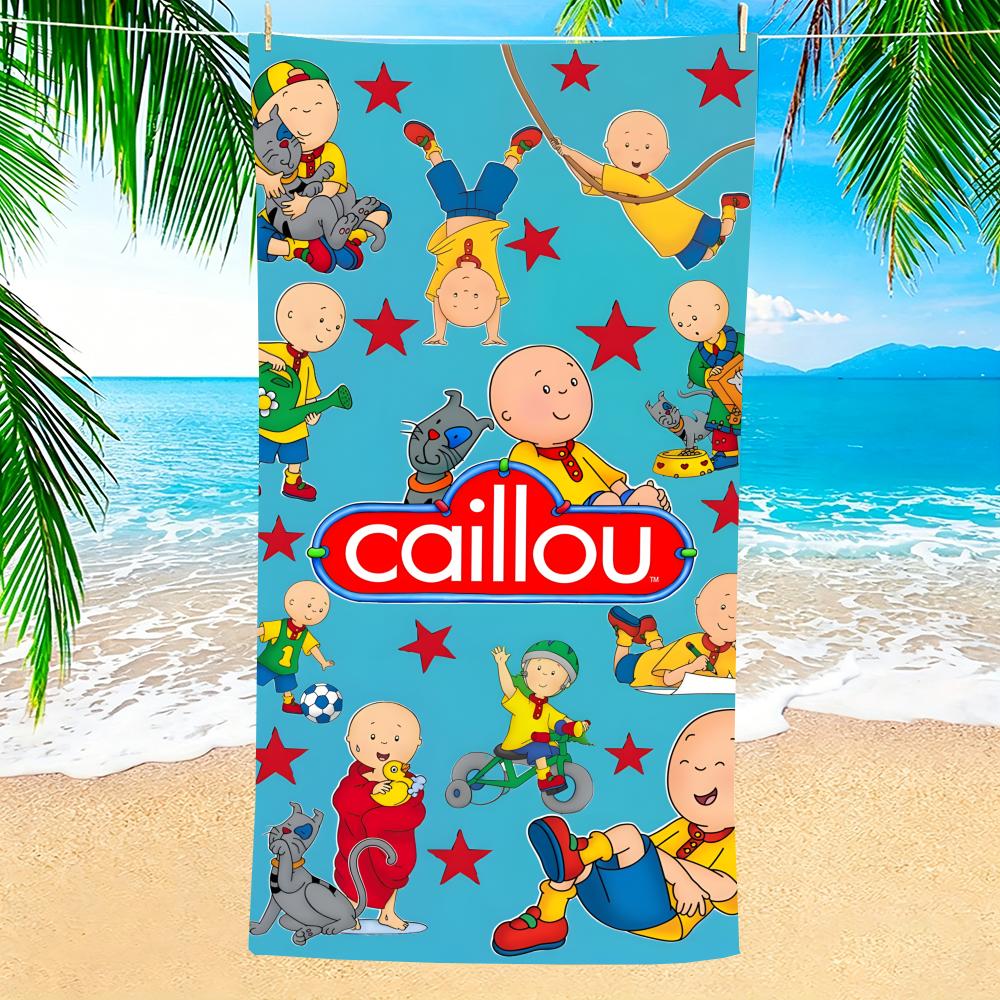 C-Caillou-S מגבת מיקרופייבר למגבת חוף, מתייבשת במהירות, ללא חול, סיבים אולטרה-עדינים, סופר רכה.