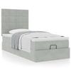 Maison Exclusive - Cadre de lit ottoman avec matelas gris clair 80x200 cm velours
