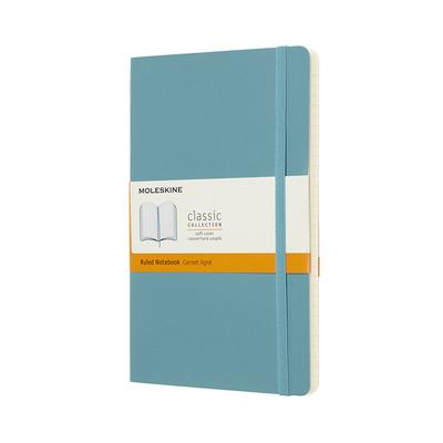 Moleskine Notebook Classic Notebook Soft Cover Ruled Large Size Grid Leaf Blue QP616B35