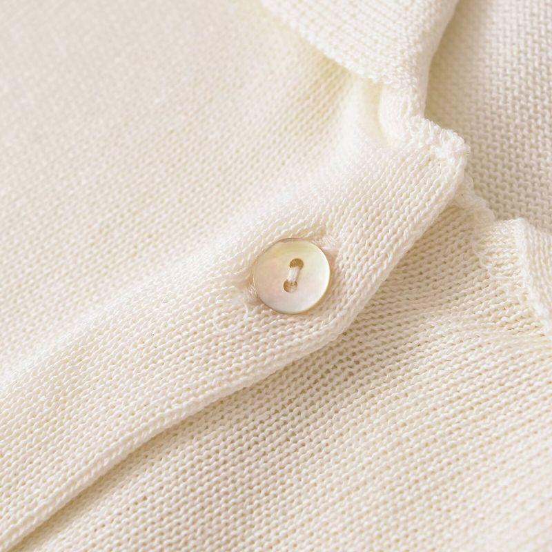 Kaslead New Women clothes Western Style Fashion Plain Stitch Simple and Comfortable Polo Cardigan 2142094