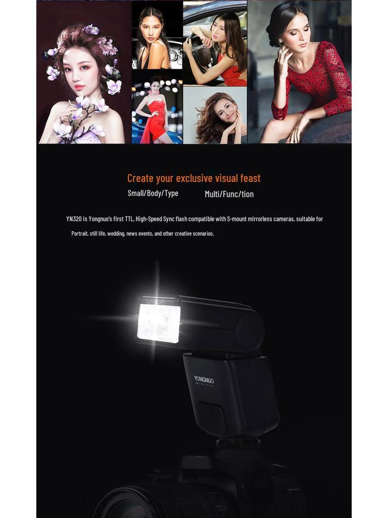 Yongnuo YN320EX TTL Flash for Sony Mirrorless Cameras with High-Speed Sync