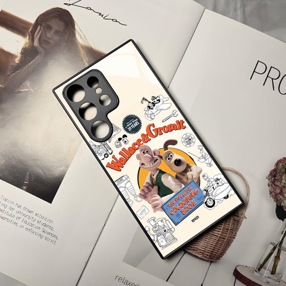 

W-WallaceS cute G-Gromit Phone Case For Samsung Galaxy S25 S24 S23 S22 S20 S21 Note20 Ultra Plus Fe Colored Silver Cover Samsung S21