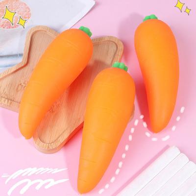 1/2/3 Piezas Zanahoria Simulada Juguete para Apretar Suave Elástico Alivio del Estrés Vegetal Juguete Sensorial Estudiantes Trabajadores de Oficina Regalo Anti-ansiedad
