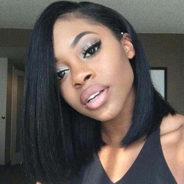 

Европейские и американские парики, женские короткие прямые волосы, черные короткие волосы, реалистичные парики из химического волокна чёрный