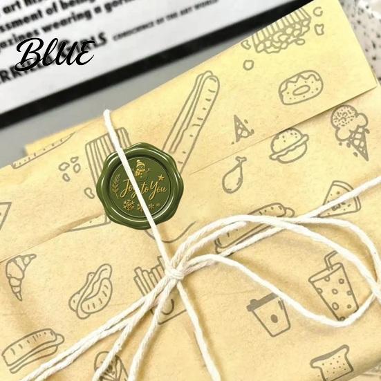 Self Adhesive Christmas Stickers Wax Seal Stickers Self-Adhesive Embossed Decals Red And Souvenir Packaging Labels Green Retro for Holiday Greeting