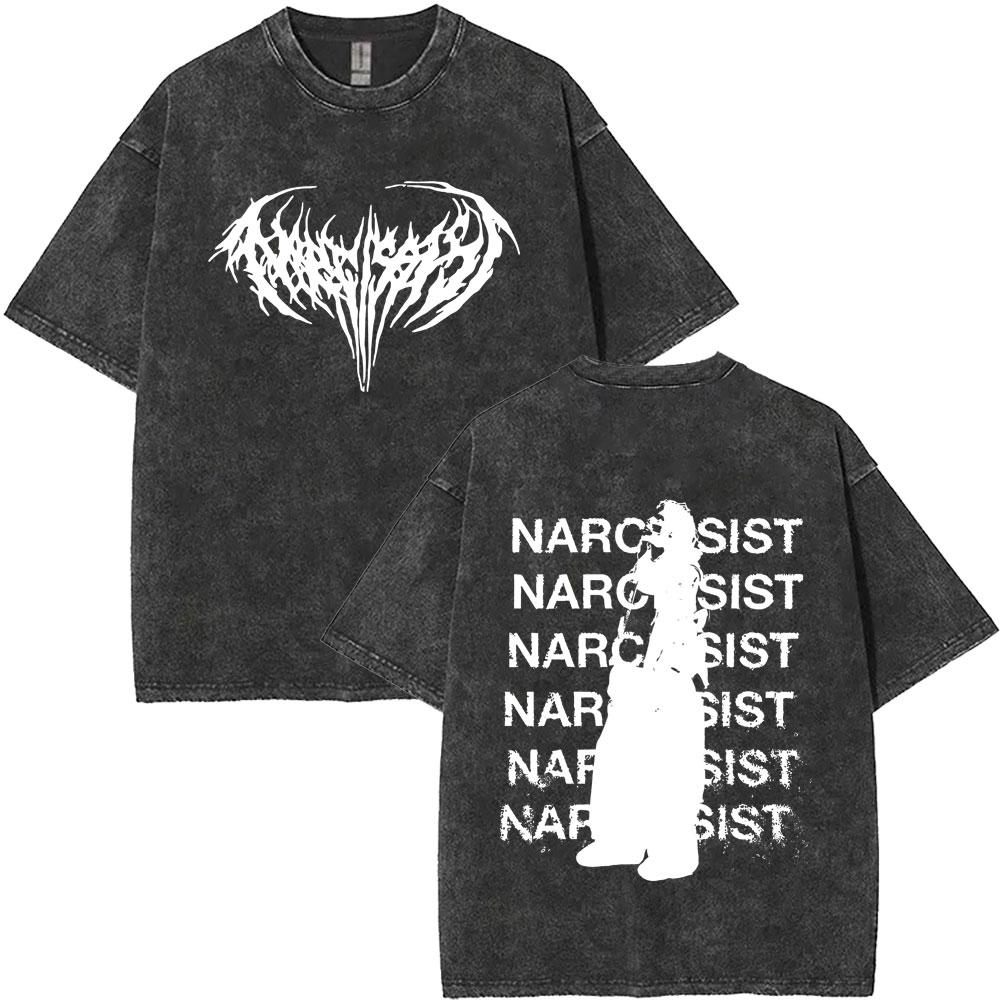 Retro Washed Playboi Carti I AM MUSIC Logo T Shirt Opium Ken Carson Narcissist Rap Tshirts Men Hip Hop Vintage Oversized Tshirt