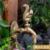 Rubinetto da Giardino Retrò Ottone Antico Scuola Materna Montaggio a Parete Animale Rubinetto Acqua Fredda Rubinetto per Lavabo