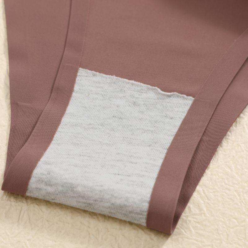 FINETOO ქალის უნაკერო ტრუსები უკვალო საცვლები ქალისთვის სექსუალური კომფორტული თეთრეული ერთი ფერის ტრუსები