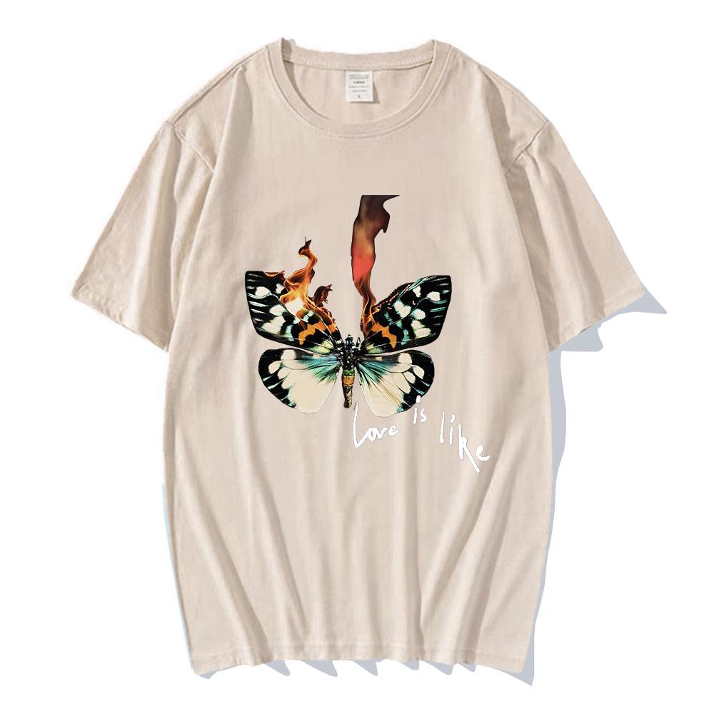 MAROON 5 Love Is Like Tour T-shirt Album Graphic Printing Tshirts Grunge Fashion Unisex Streetwear Cotton Summer Men T Shirt Top