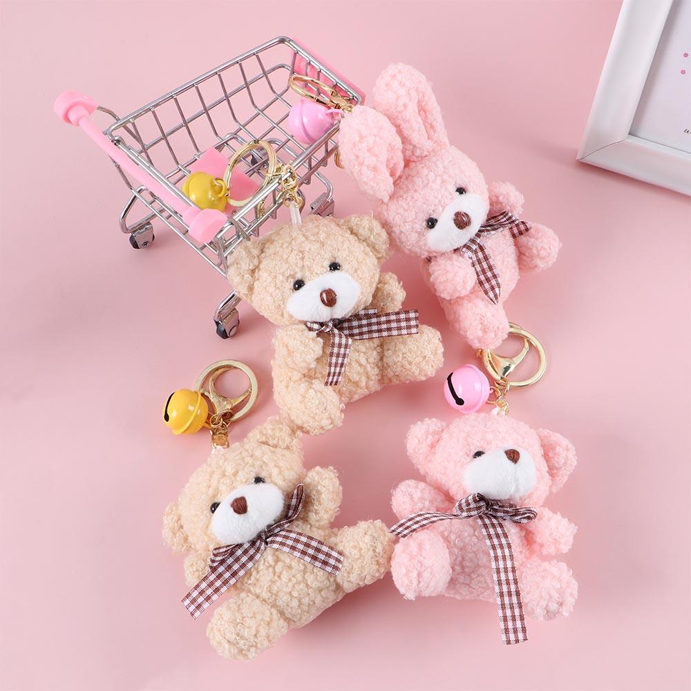 

Ювелирные изделия Дверь Ключи Машины Подвеска Медведь Кролик Плюшевый Колокольчик Сумка Подвеска Медведь Брелки Животное Брелок