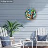 2D Flat Hanging Decorative Signs,interior Wall or Door Decoration,garden Dec.,the Pattern Is Wooden Statue Beach Style,a Housewarming Gift for Friends