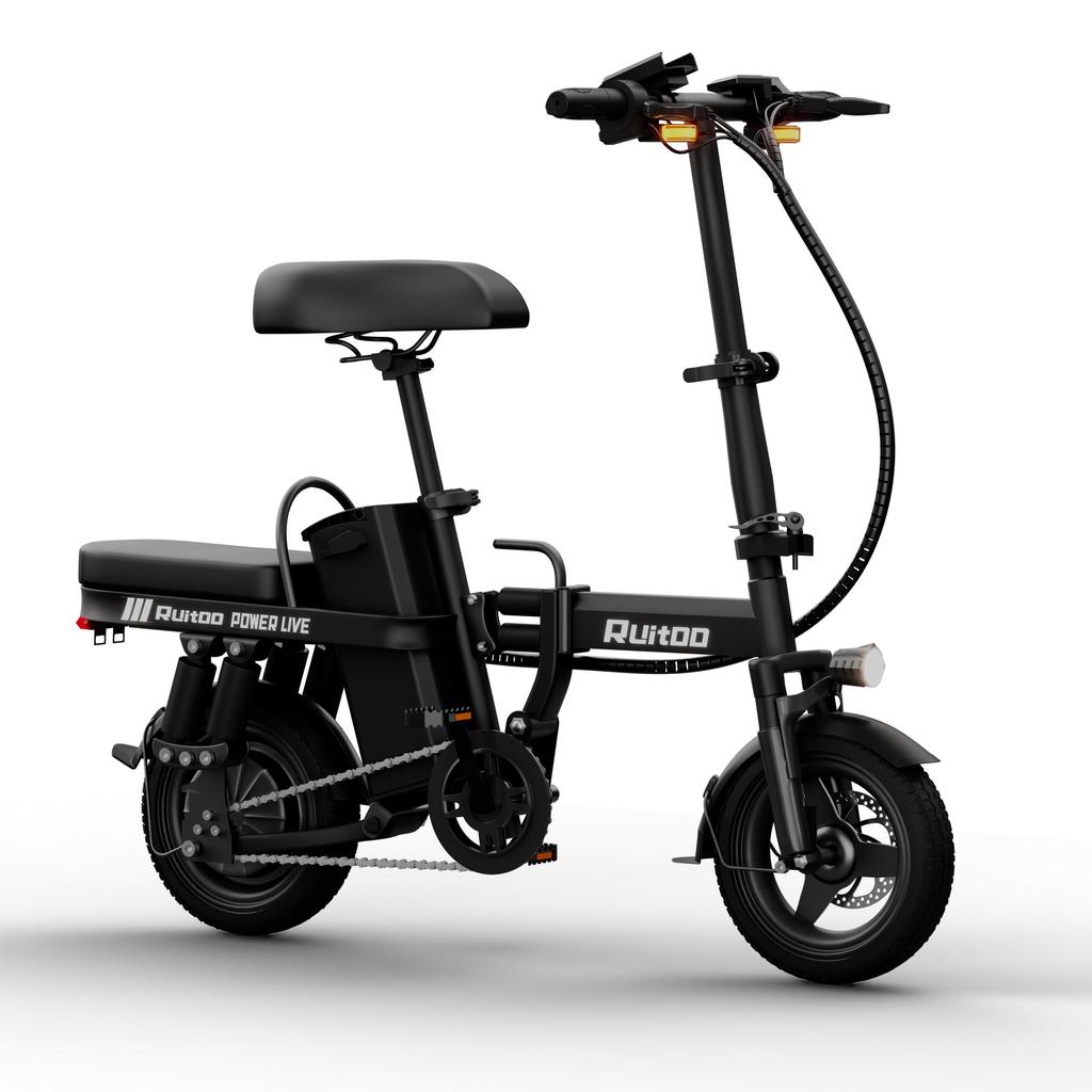 Ruitoo T14 14-palcové skladacie elektrické bicykel s batériou 48V13AH, LED displej