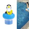 Floating Pool Chlorine Dispenser, Cute   Shaped Foldable Design with Solar Light and Digital Thermometer, Evenly Relses Chlorine Tablets