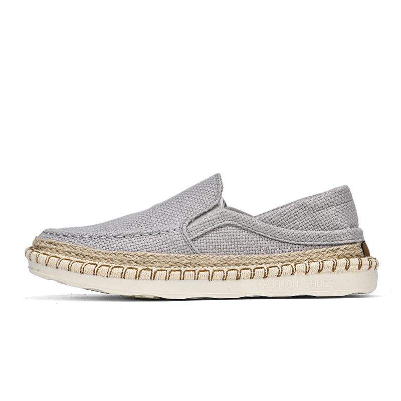 Linen Sewing Men's Casual Shoes Comfy Lightweight Summer Loafers Men Espadrilles Flat Slip-on Driving Shoes Man  Fishermen Shoes
