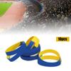 10Pcs Ukrainian Rubber Bracelets Ukraine Wristband for Sports Fan Supporter Men Women