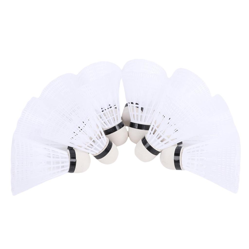 12 Peças Petecas de Nylon com Estabilidade Alta Velocidade Bolas de Badminton para Prática de Batidas Treino Esportes Internos ao Ar Livre