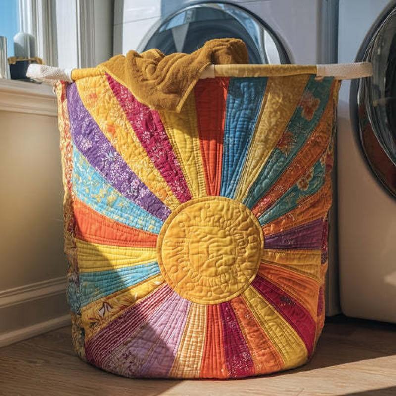 Quilted Laundry Basket Storage Organizer Dirty Clothes Home Closet Organization
