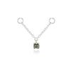 CANNER 1PC Natural Water Grass Horse Eye Zircon 925 Silver Piercing Earrings For Women Ins Simple Green Moss Earring