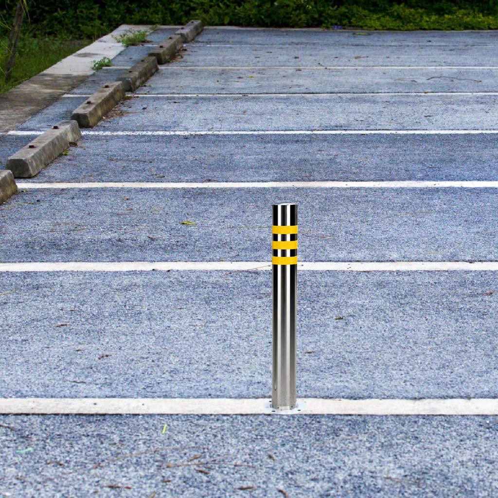 Bollard Visibility Parking Barrier Warning Post for Industrial Ports Storefront