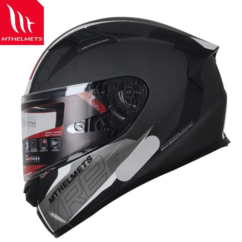 Full Face Motorcycle Helmet Men Women Carbon Fiber Style ABS Shell Ventilated Racing Street Riding Safety Gear