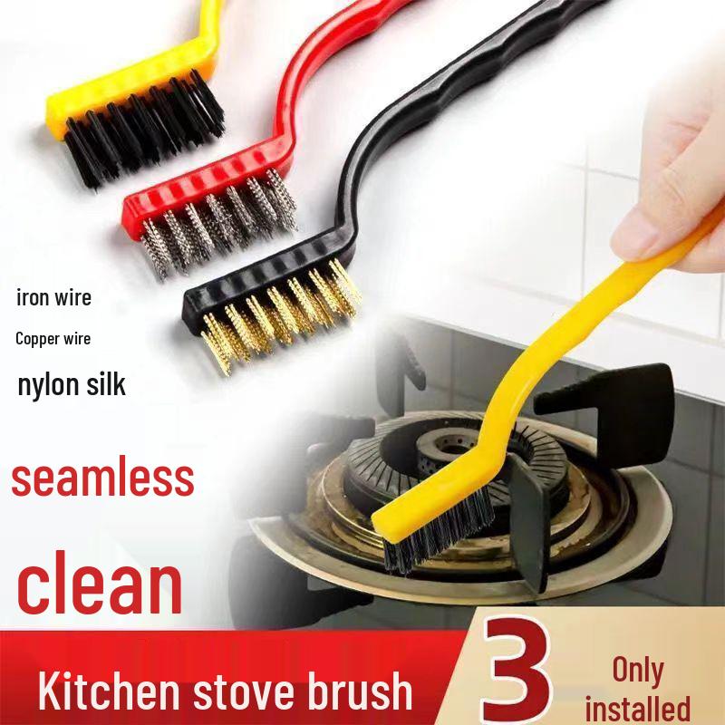 Five-Piece Kitchen Cleaning Set: Multi-Functional Brush & Scraper for Stove & Range Hood