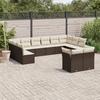 Vidaxl 12-Cz. Garden Furniture Set, With Cushions Brown Poly Rattan