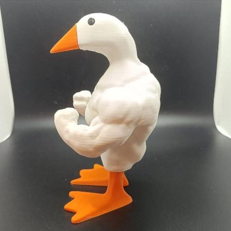 Muscle Duck Figurines Living Room Desktop Modern Miniatures Ornament Creative Bedside Table Figurine Home Decoration Accessories