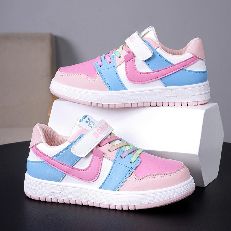 Babu Bean Classmate Boys Sneakers Spring and Autumn New Leather Surface Waterproof Single Shoes Children's Shoes Medium and Older Children 2025