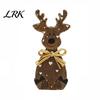 Rustic Style Table Centerpieces Wooden Elk Figurine, Ornament, Vintage Animal Desktop Decoration, 2D Flat Decorations Wall Hanging Ornament with Hemp