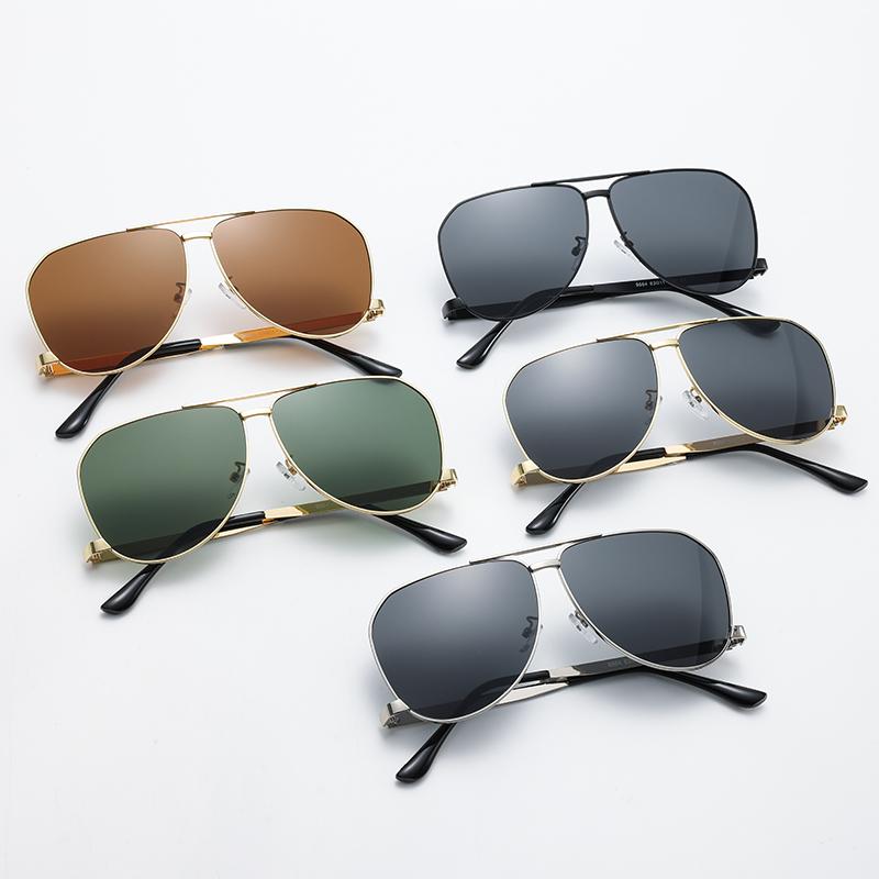 3pcs Retro Trend Oval Pilot Sunglasses Double Bridge Goggles Women Outdoor Metal Sun Glasses High Quality Classic UV400 Unisex