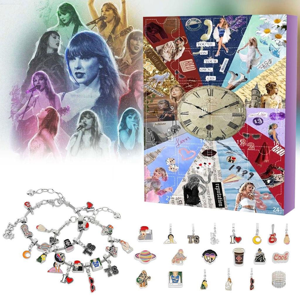 Dárky adventního kalendáře, DIY sada na výrobu náramků pro děti, dospělé, 24denní vánoční odpočítávací kalendář, šperky dárky