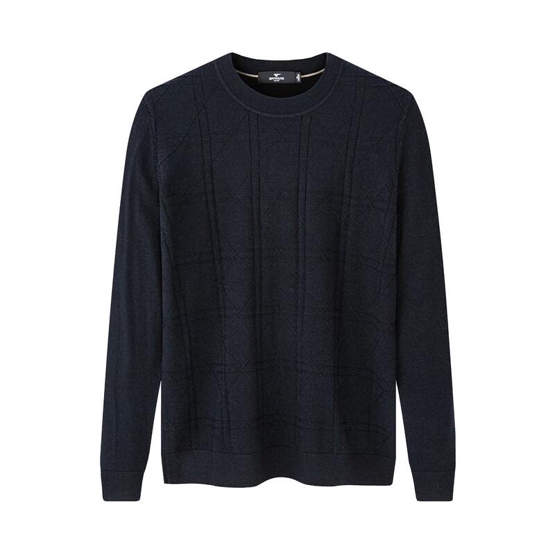 

Septwolves Men s Crew Neck Argyle Wool Blend Sweater 2XL 180