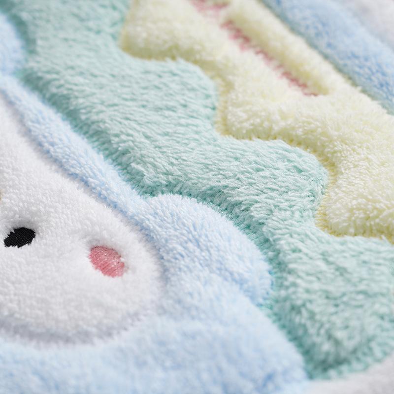 Çizgi Film Burger Hayvan Havlu Asılı Mutfak El Silme Kalınlaştırılmış Mendil Bez Emici Asma Halkalı Banyo Malzemeleri