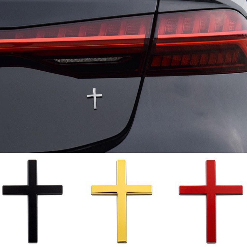 Metall Kristus Kors Merke Klistremerke Tredimensjonalt Metallklistremerke Kors Bilklistremerke Motorsykkel Bil Modifisert Hale Utsøkt Merkeklistremerke Dekorasjon