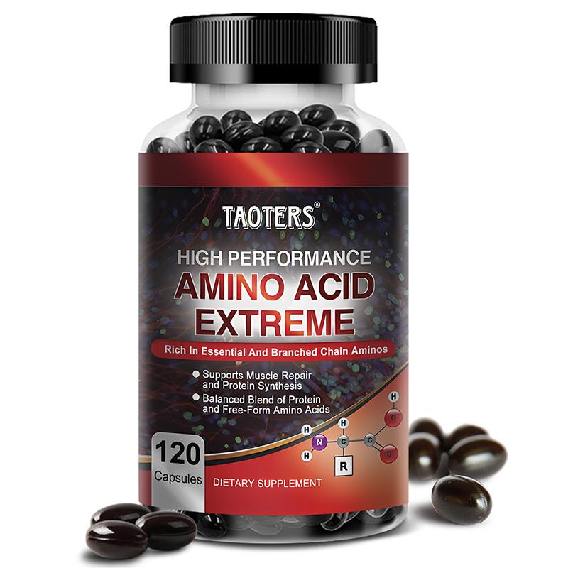 Taoters branched chain amino acid energy supplement capsules 120 capsules 120 capsules