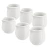 Mona White Porcelain Milk Jug 4X4 Cm, 20 Ml 6 Pcs.