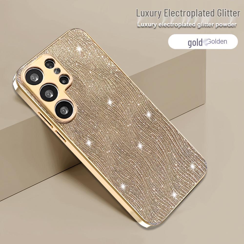 

Samsung S25 Edge Water Ripple A26 Case & S24 Ultra Glitter A56 Protective Cover Galaxy S24 PLUS-5G золотой