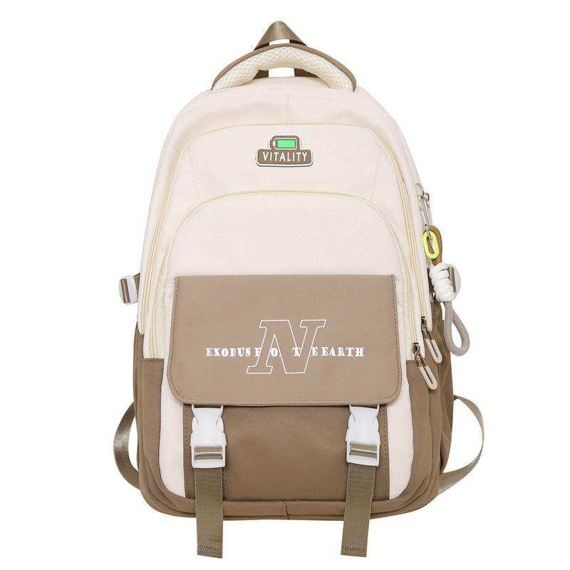 

Женский рюкзак с буквенным принтом, студенческий школьный рюкзак, цветной рюкзак для подростков хаки