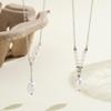 Elegant Freshwater Pearl & Silver Beaded Necklace - Light Luxury Women's Pendant Chain