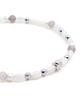 White Oval Mother-of-Pearl & Gray Point Mix Bracelet (PLT-BR-108_WT)