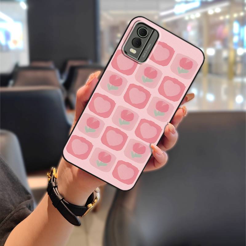 Silicone Fashion Design Phone Case For Nokia C32 Phone Pouch Back Cover Anti-dust Cartoon Full Wrap Waterproof TPU Cute