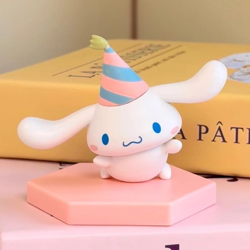 Melody Series Premium Figures Base Assembly Ornament Pudding Dog Greeting Box Baking Cake Figurine Festival Surprise