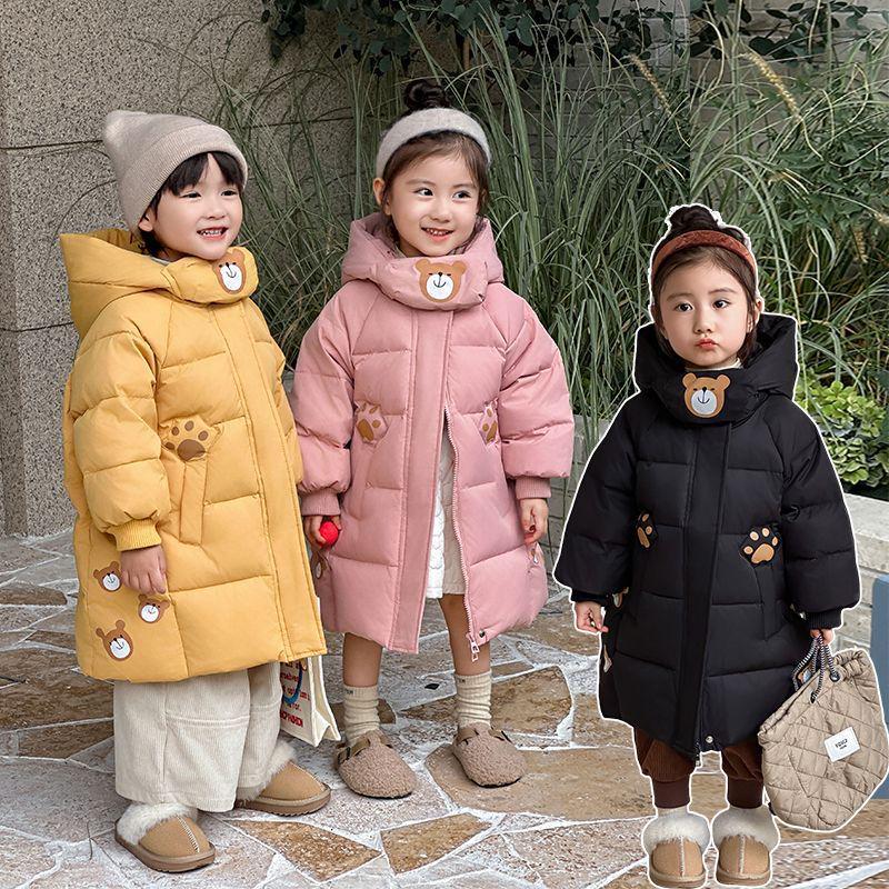 2025 Girls' Trendy Winter Down Coat - Thick Padded Fashion Jacket