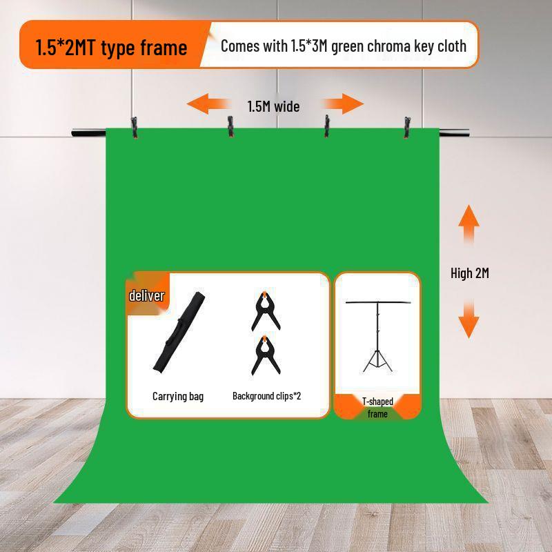Invisible Green Screen Chroma Key Stand with Thickened Cloth for Photography and Film