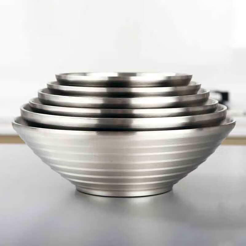 304 Stainless Steel Anti-Scald Double-Layer Hat-Shaped Bowl Outer Diameter 12cm, Height 4.8cm