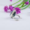 Teardrop Chrysocolla Malachite Ring, Handmade 925 Sterling Silver