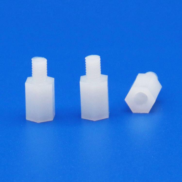 White Nylon M3 Hexagonal External Thread Standoff Spacer Post