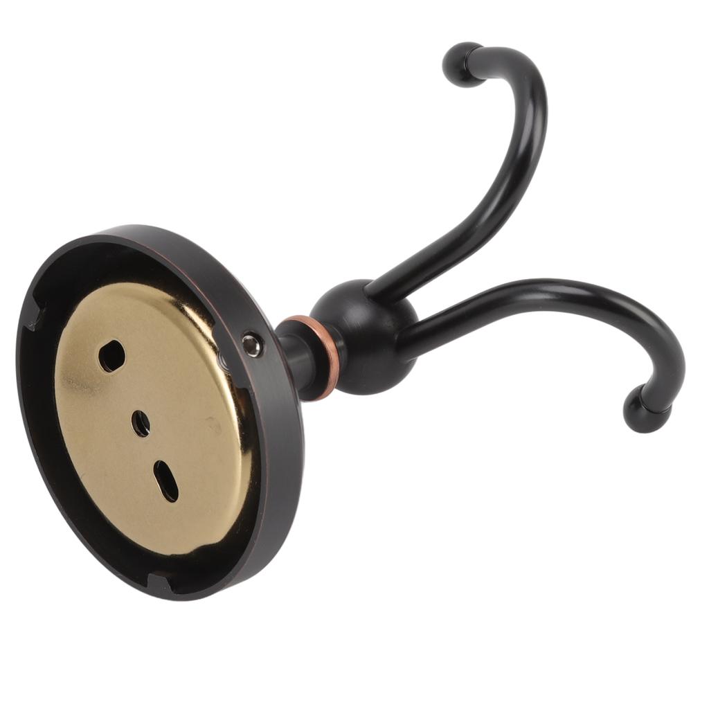 აბაზანის ტანსაცმლის საკიდი შავი სპილენძის უჟანგავი ფოლადის დაგრეხილი ნიმუში პირსახოცების ორგანიზატორი კაუჭი სახლისთვის