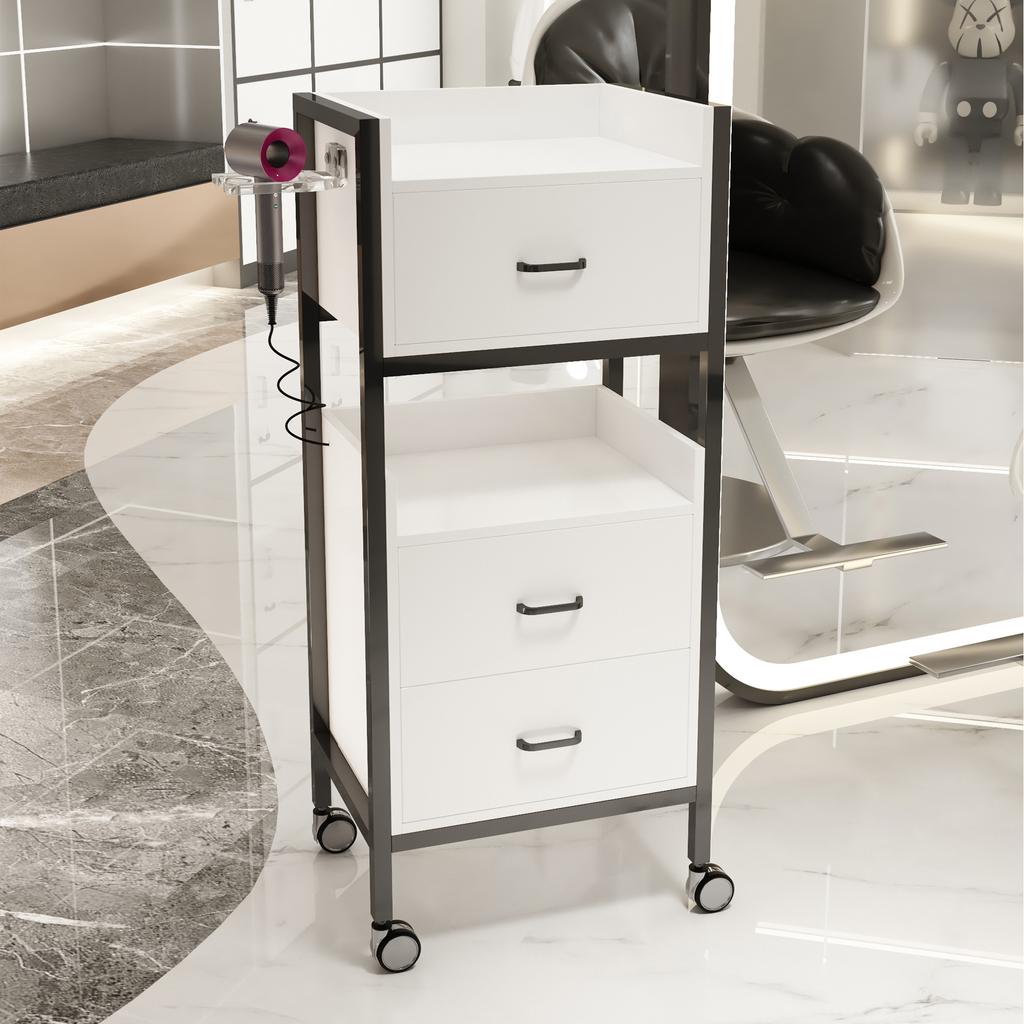 Portable Hairdressing Trolley Rolling Storage Utility Salon Trolley Aesthetic Drawers Salon Furniture