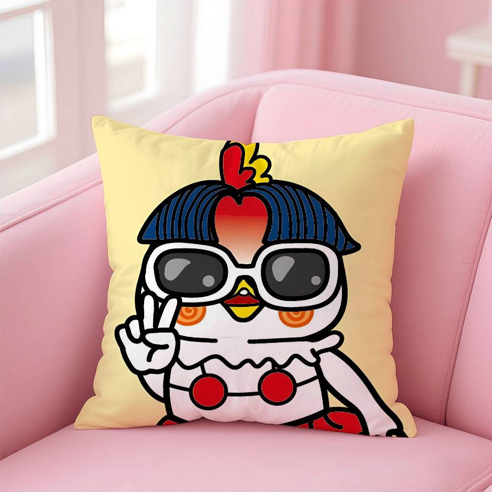 K-Kwaii Anime B-Buldak R-Ramesn Pillow Case Safe Custom Photo Pillow, Anti-Fade Brushed Fleece Cushion, Maternal & Infant Safe.
